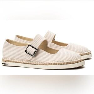 SeaVees Mesa‎ Mary Jane Espadrilles Pink & Cream Stripe Size 8.5